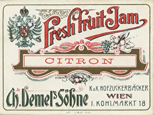 Jams: Label > Fresh Fruit Jam Citron < from Demel
