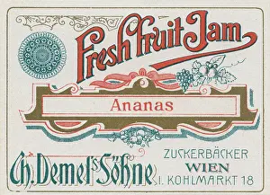 Jams: Label > Fresh Fruit Jam Pineapple < from Demel