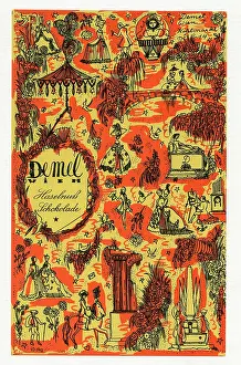 Confectioneries: Label > hazelnut chocolate < from Demel