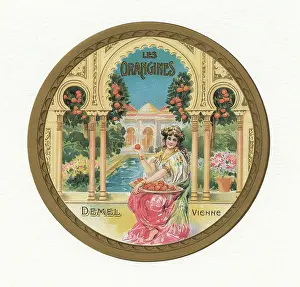 Confectioneries: Label > Les Orangines < from Demel