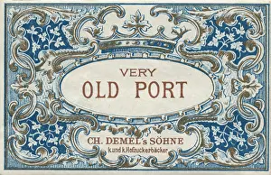 Confectioneries: Label > Very old Port < from Demel