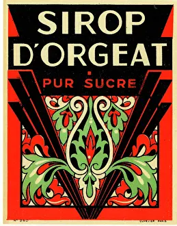Syrup: Label, Sirop d'Orgeat