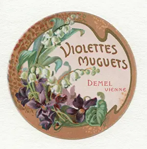 Confectioneries: Label > Violettes Muguets < from Demel