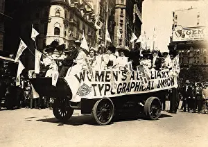 Auxilliary: Labor Day parade. Women on float of the ?
