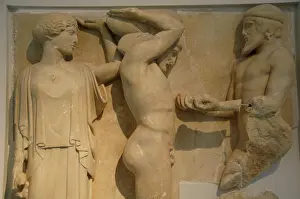 Eleven: Eleven Labor. Hercules holding the sky, aided by Athena as A