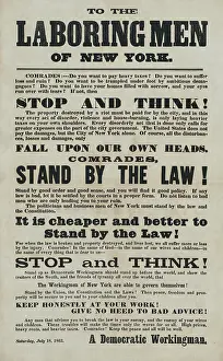 Lcgr1902: TO THE LABORING MEN OF NEW YORK, begins a