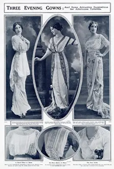 Satin: Three Lace Afternoon and Evening Gowns 1912