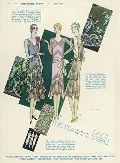 Flounces: LACE FROCKS 1929