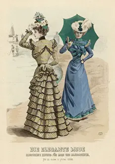 Promenading: LADIES ON THE BEACH 1898