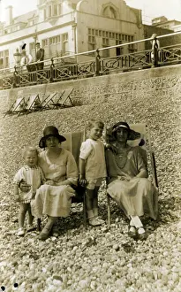 Deckchairs: Ladies and Children in Deckchairs