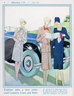 Hoping: Ladies consulting a map 1929