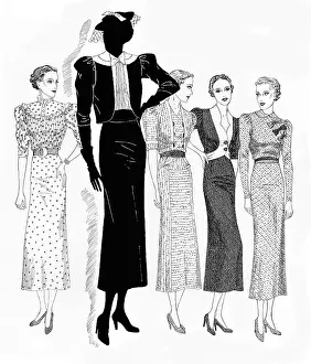 Daywear: Ladies in daywear 1936
