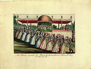 Carousels: The ladies encircle the knight before the carousel