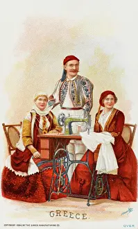 Sews: Ladies from Greece using a Singer Sewing Machine