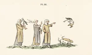 Hawking: Ladies hawking, 14th century