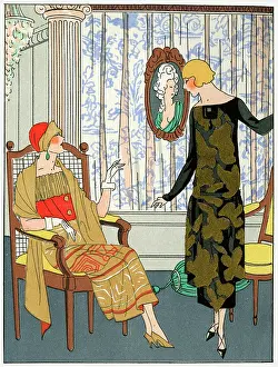 Sleeved: Two ladies in outfits by Doucet