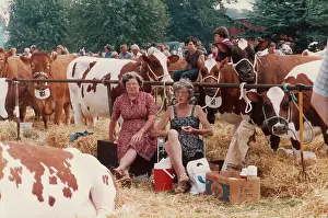 Amusing: Two ladies picnic at an Agricultural Show