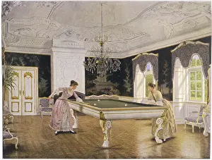 Billiards: Ladies Playing Billiards