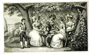 Samovar: Ladies tea party with samovar