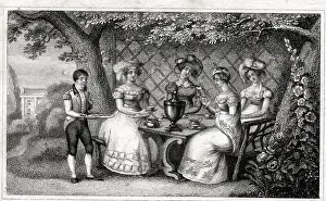 Samovar: Ladies tea party with samovar