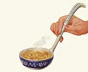 Luncheon: Ladle of Chicken Noodle Soup