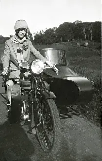 Michael Cole: Lady on a 1921 Triumph SD motorcycle & sidecar