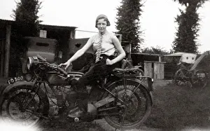 Michael Cole: Lady on a 1922 BSA motorcycle