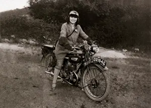 Mascots: Lady on a 1928/9 BSA motorcycle