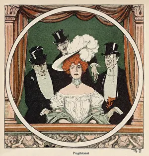 Admirer: LADY AND 3 ADMIRERS