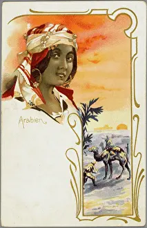 Hooped: Lady from Arabia with landscape