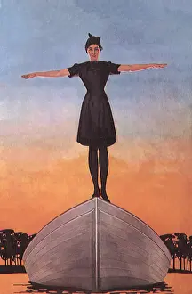Coles: Lady Balancing on Boat