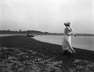 Breezy: Lady on beach