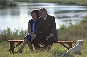 Closeness: Lady Bird and President Johnson sit outdoors ?