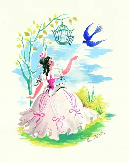 Poirie: Lady with a Blue Bird