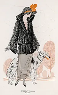 Borzoi: LADY WITH BORZOI