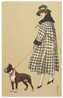 Leash: LADY & BOSTON TERRIER