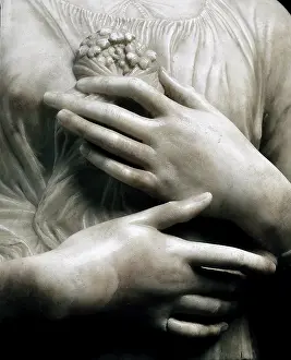 1488: Lady with a bouquet, detail