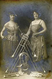 Euphonium: Two Lady Brass Musicians and a variety of their instruments