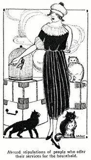 Caged: LADY, CATS, BIRD
