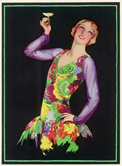 LADY WITH CHAMPAGNE 1932