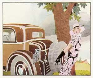 Hoping: Lady Changes Wheel