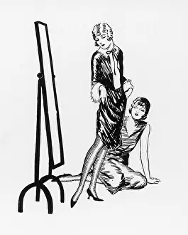 Hosiery: LADY CHECKS STOCKINGS