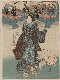 Apparently: A lady and a children's procession