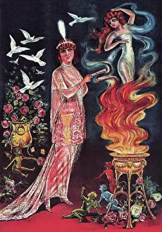 Veils: Lady Conjuring Image