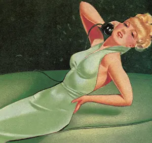 Halter: Lady on Couch, Phone