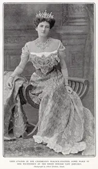 Lady Curzon in her peacock-feather gown