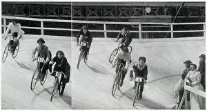 Cyclists: Lady Cyclist at the Aquarium 1901