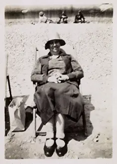 Sunhat: Lady in a deckchair on the beach