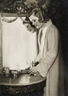 Perfumes: Lady at the dressing table