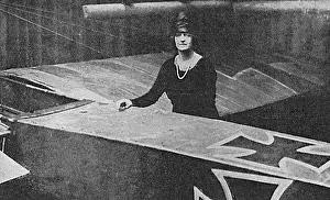 Lady Drogheda & her aircraft exhibition